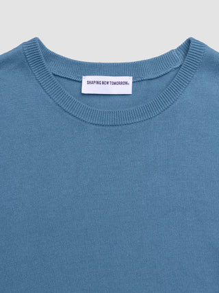 Seamless Core Knit Crewneck Blue Tide