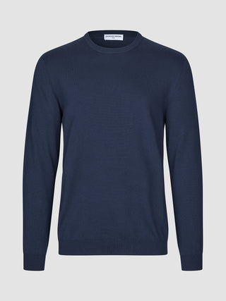Seamless Core Knit Crewneck Dark Navy