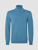 Seamless Core Knit Half Zip Blue Tide