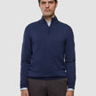 Seamless Core Knit Half Zip Dark Navy