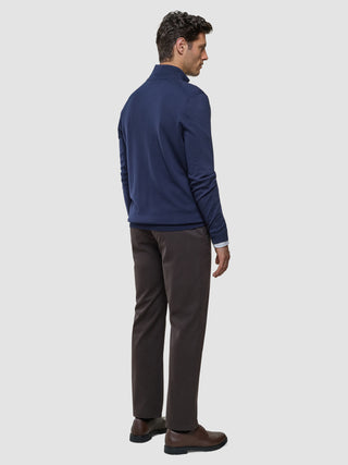 Seamless Core Knit Half Zip Dark Navy