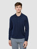 Seamless Core Knit Long Sleeve Polo Dark Navy