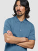 Seamless Core Knit Short Sleeve Polo Blue Tide