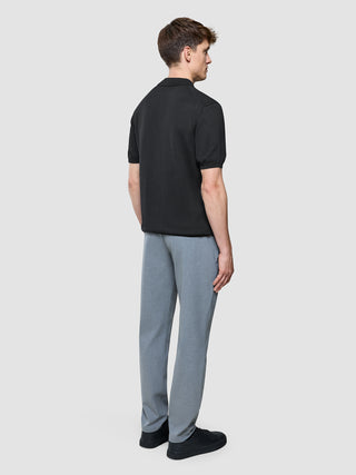 Seamless Core Knit Short Sleeve Polo Black