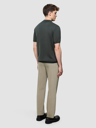 Seamless Core Knit Short Sleeve Polo Green Night