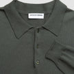 Seamless Core Knit Long Sleeve Polo Green Night