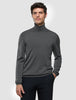 Seamless Premium Merino Knit Turtleneck Charcoal Grey