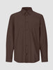 Seersucker Casual Shirt Dark Brown