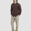 Seersucker Casual Shirt Dark Brown
