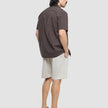 Seersucker Short Sleeve Shirt Cocoa Pinstripes