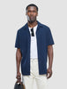 Seersucker Short Sleeve Shirt Dark Navy