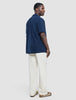 Seersucker Short Sleeve Shirt Dark Navy