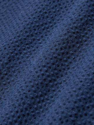 Seersucker Short Sleeve Shirt Dark Navy