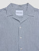 Seersucker Short Sleeve Shirt Navy Stripes