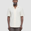 Seersucker Short Sleeve Shirt Off White
