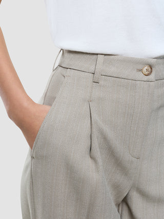 Women Serene Pants Wide Burnt Sugar Herringbone