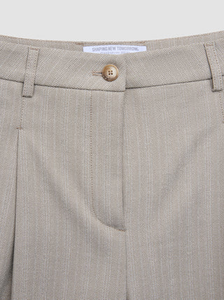 Women Serene Pants Wide Burnt Sugar Herringbone