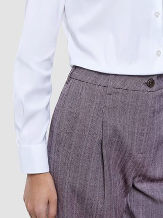 Women Serene Pants Wide Pink Winery Herringbone