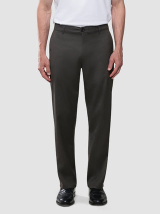 Siena Pants Relaxed Fit Herringbone Dark Brown