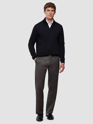 Siena Pants Relaxed Fit Herringbone Dark Brown