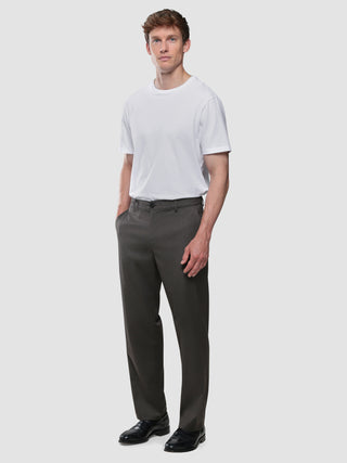Siena Pants Relaxed Fit Herringbone Dark Brown