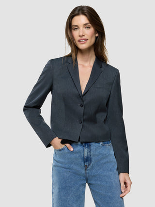 Women Skye Short Blazer Charcoal Melange