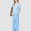Women Skye Short Sleeved Blazer Blue Haze