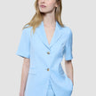 Women Skye Short Sleeved Blazer Blue Haze