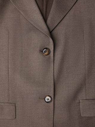 Women Skye Short Sleeved Blazer Dark Chestnut Melange