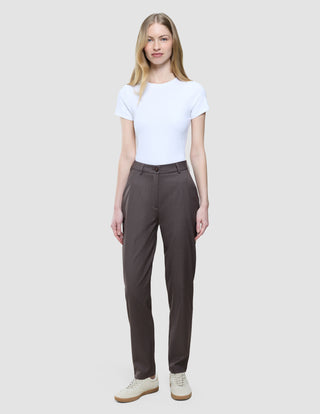 Women Skye Pants Tapered Dark Chestnut Melange