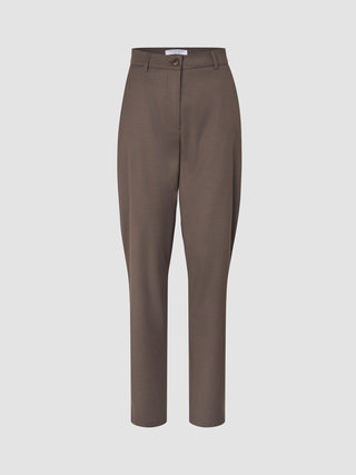 Women Skye Pants Tapered Dark Chestnut Melange