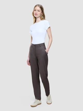 Women Skye Pants Tapered Dark Chestnut Melange