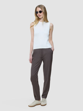 Women Skye Pants Tapered Dark Chestnut Melange