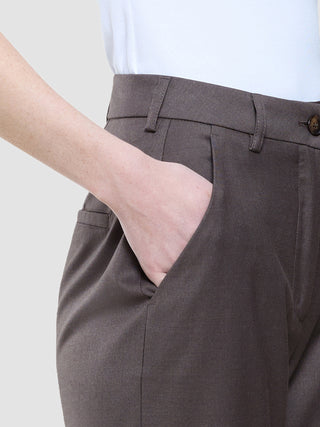 Women Skye Pants Tapered Dark Chestnut Melange