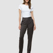 Women Skye Pants Tapered Dark Chestnut Melange