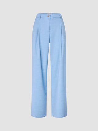 skye set blue haze short sleeved blazer wide pants