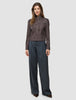 Women's Skye Pants Wide Charcoal Melange