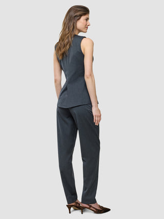 Women's Skye Long Vest Charcoal Melange