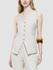 Women's Skye Long Vest Sandy Beige Melange