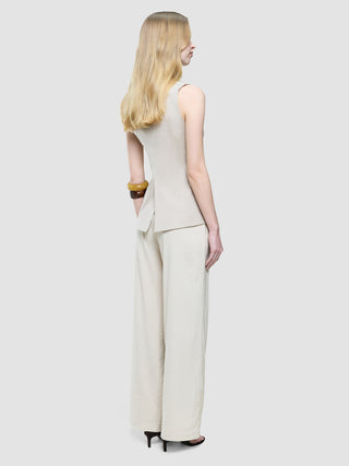 Women's Skye Long Vest Sandy Beige Melange