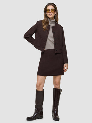 Sorae Set Espresso Short Jacket and Short Skirt