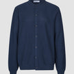Structured Knit Cardigan Dark Navy