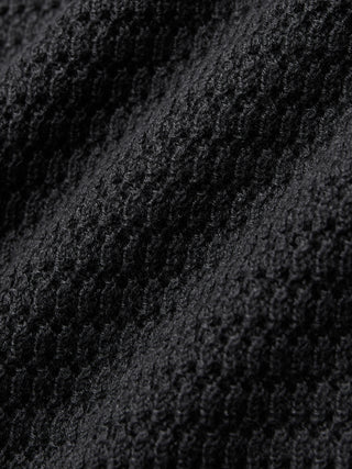 Women Structured Polo Long Sleeve Black