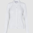 Women Structured Polo Long Sleeve Off White