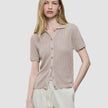 Women Structured Polo Sandy Beige