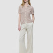 Women Structured Polo Sandy Beige