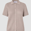 Women Structured Polo Sandy Beige