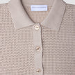 Women Structured Polo Sandy Beige