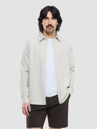 Tech Linen Casual Shirt Sandshell