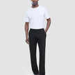 Tech Linen Elastic Pants Black